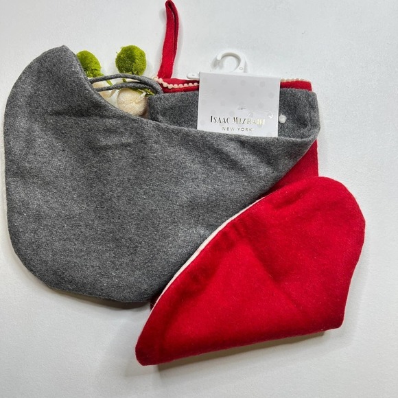 New Isaac Mizrahi Snowman & Polar Bear Christmas Stocking Set 2 Pack Wool Blend - Picture 4 of 6